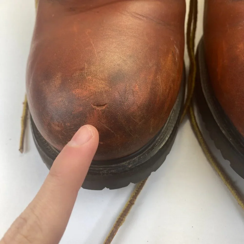Vtg OXBLOOD STEEL TOE USA RED WING‎ CHORE WORK BOOTS Men’s Size 15B